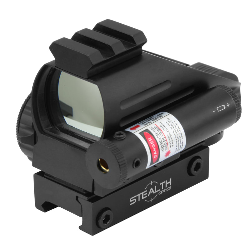 Stealth 1x30 Dot Sight Red,Green and Blue Illumination Tactical Scope 